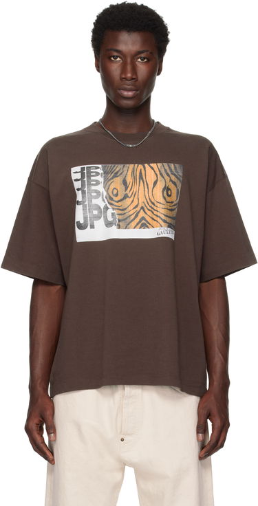 Tričko Jean Paul Gaultier Jean Paul Gaultier Printed Wood Oversized T-Shirt Hnedá | 25/03-W-TO293-J001-710060, 0
