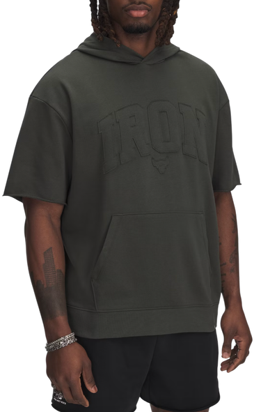 Mikina Under Armour Project Rock SS Terry Short Sleeve Hoodie Zelené | 1389952-310, 2
