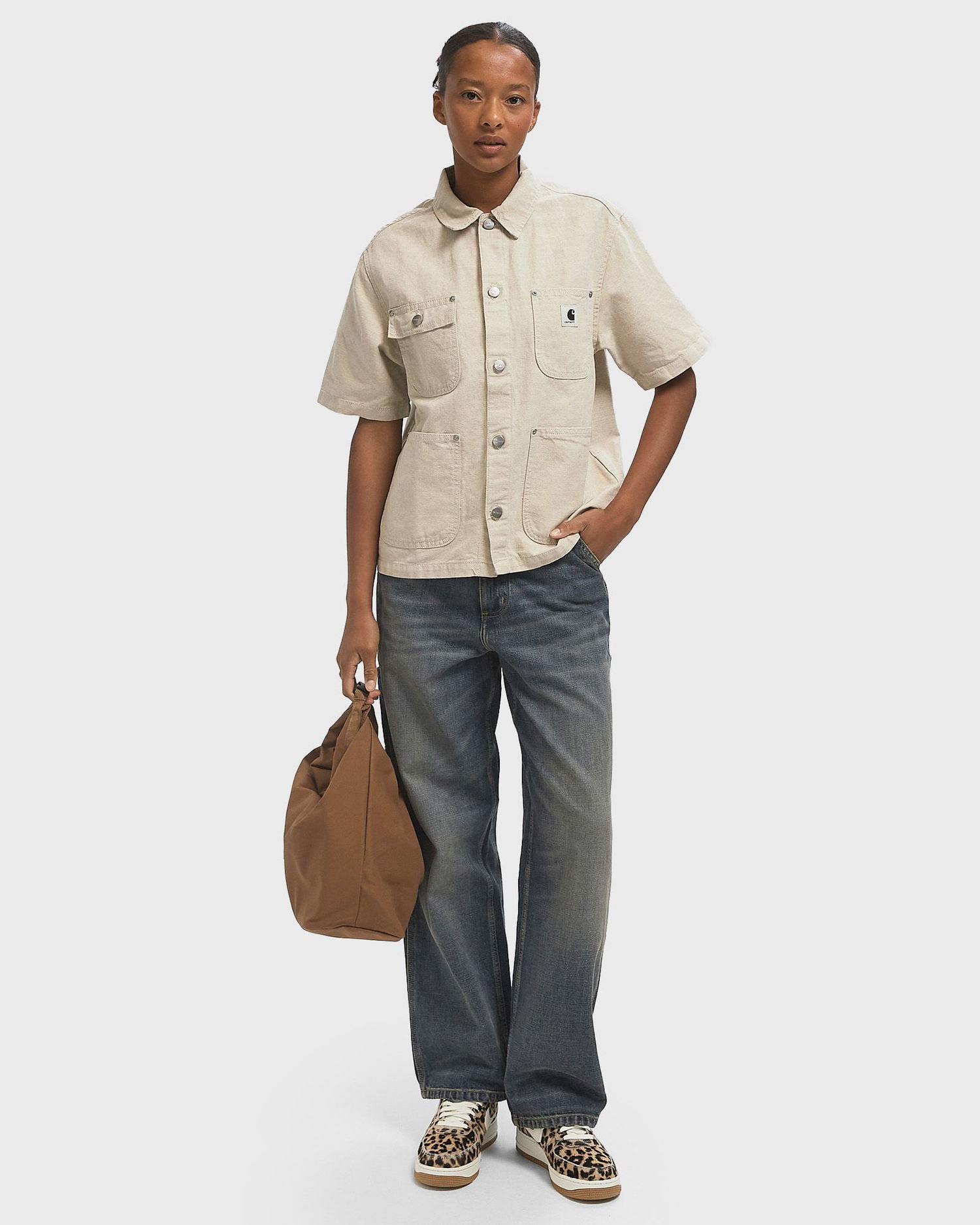 Džínsy Carhartt WIP Brandon Single Knee Jeans Modrá | I034225-01.4Q, 1