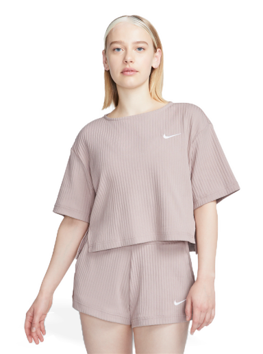 Tričko Nike Sportswear Ribbed Jersey Top Béžová | DV7870-272