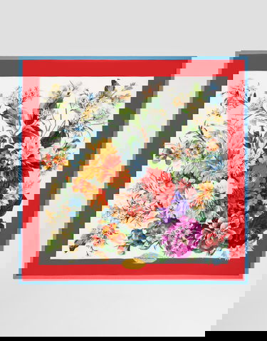 Šál Dolce & Gabbana Dolce & Gabbana 90x90 Multicolor Floral Silk Twill Foulard Rôznofarebný | FN090RGDC7CHS5PC, 0