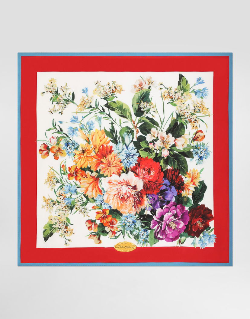 Šál Dolce & Gabbana Dolce & Gabbana 90x90 Multicolor Floral Silk Twill Foulard Rôznofarebný | FN090RGDC7CHS5PC