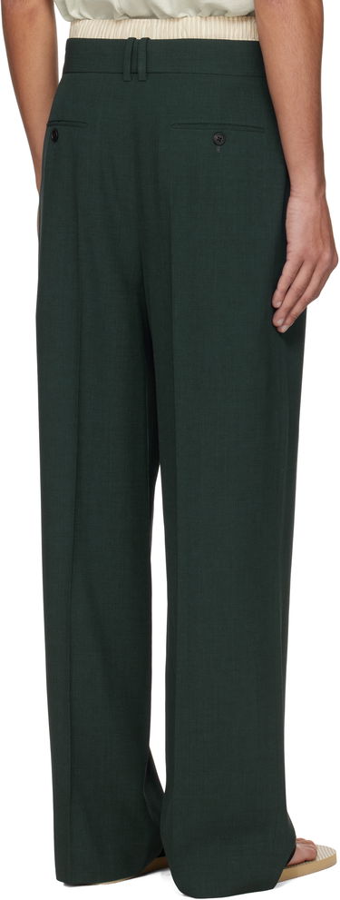 Nohavice The Row The Row Silas Pleated Trousers Zelené | 909-W3685, 2
