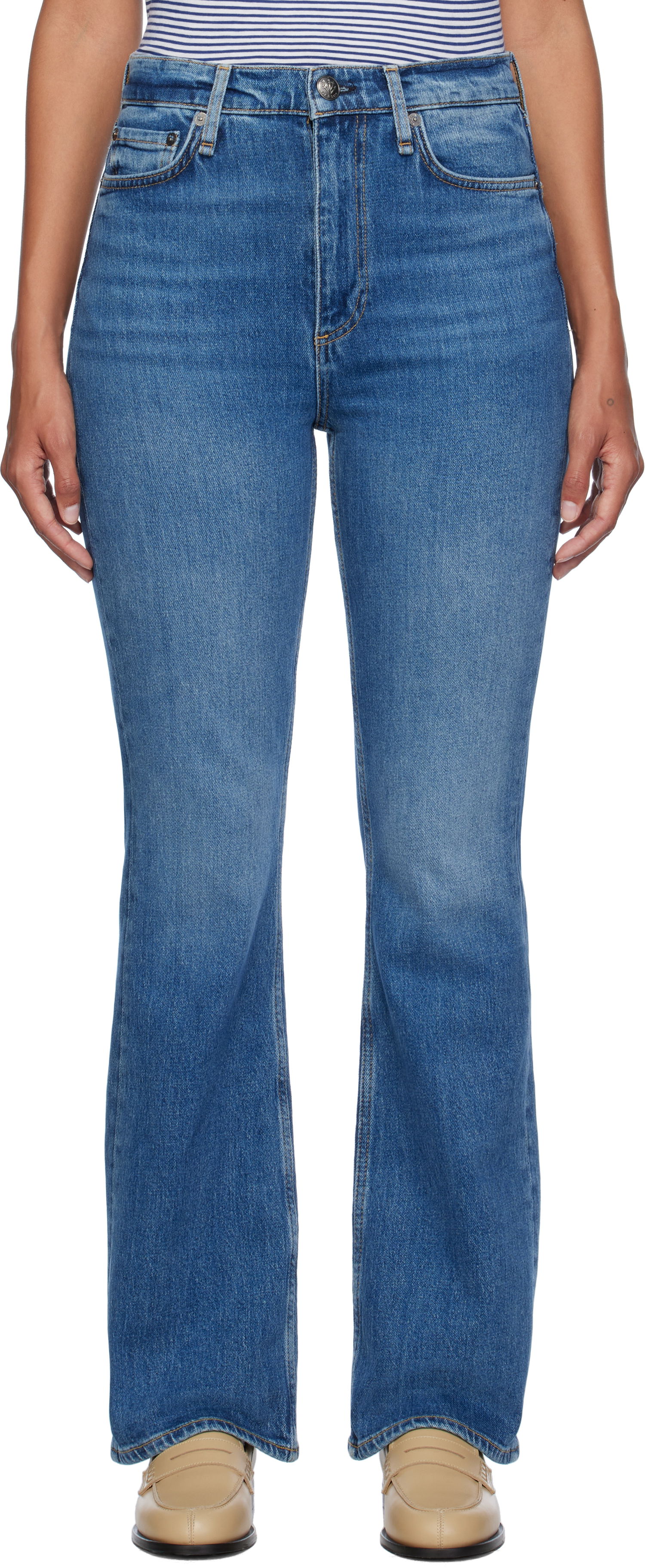Džínsy rag & bone rag & bone Peyton Bootcut Jeans Modrá | WDD24F2948B7AL, 0