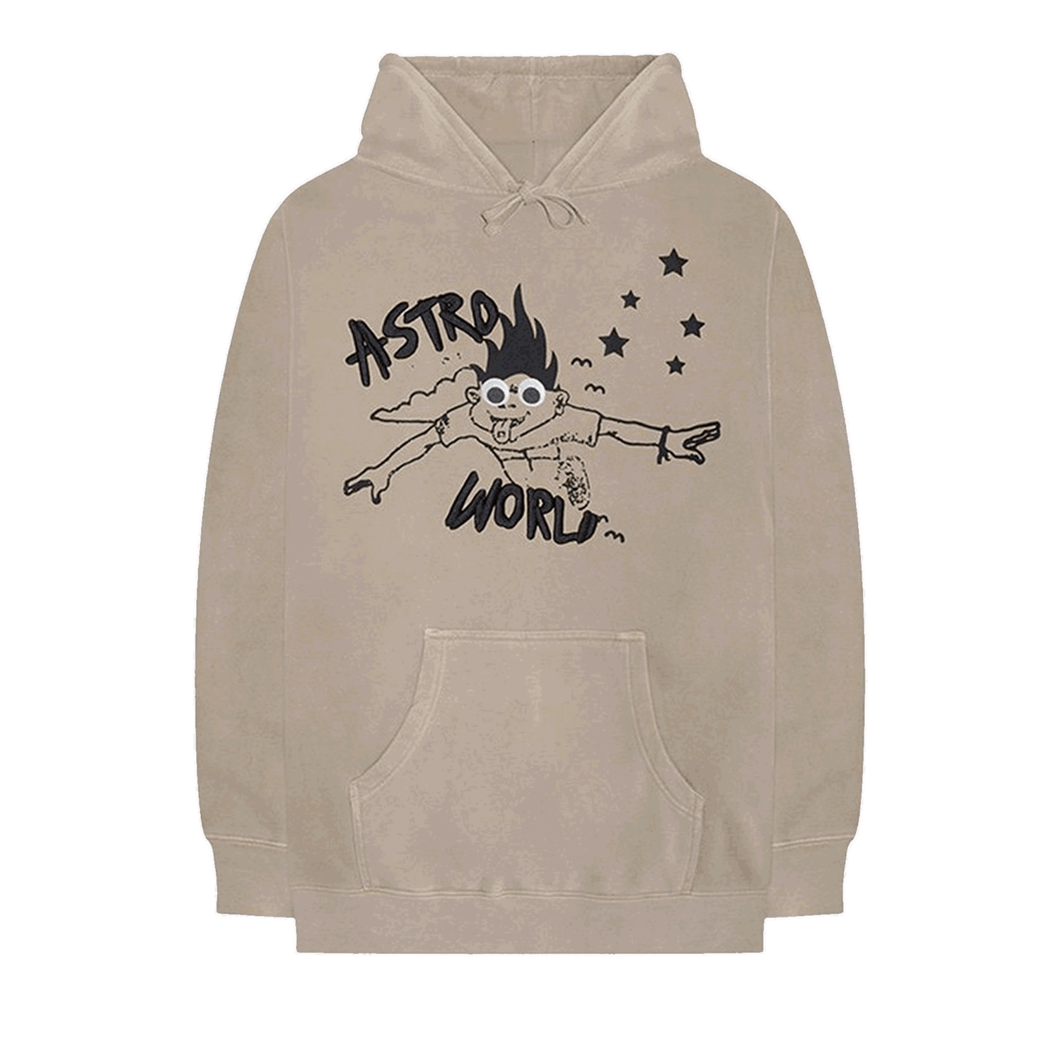 Mikina Cactus Jack by Travis Scott Astroworld Look Mom I Can Fly Hoodie Béžová | 1945 1FW180106ALMI TAN, 0