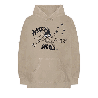 Mikina Cactus Jack by Travis Scott Astroworld Look Mom I Can Fly Hoodie Béžová | 1945 1FW180106ALMI TAN, 0
