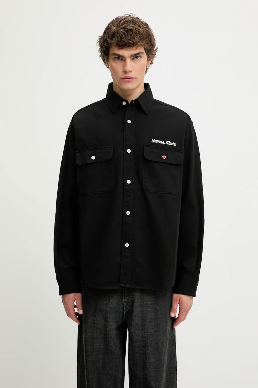Košeľa Human Made Human Made Relaxed Fit Overshirt Čierna | HM30SH014