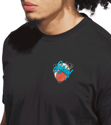 Tričko adidas Originals T-Shirt Nothing But Net Čierna | jv8428, 3