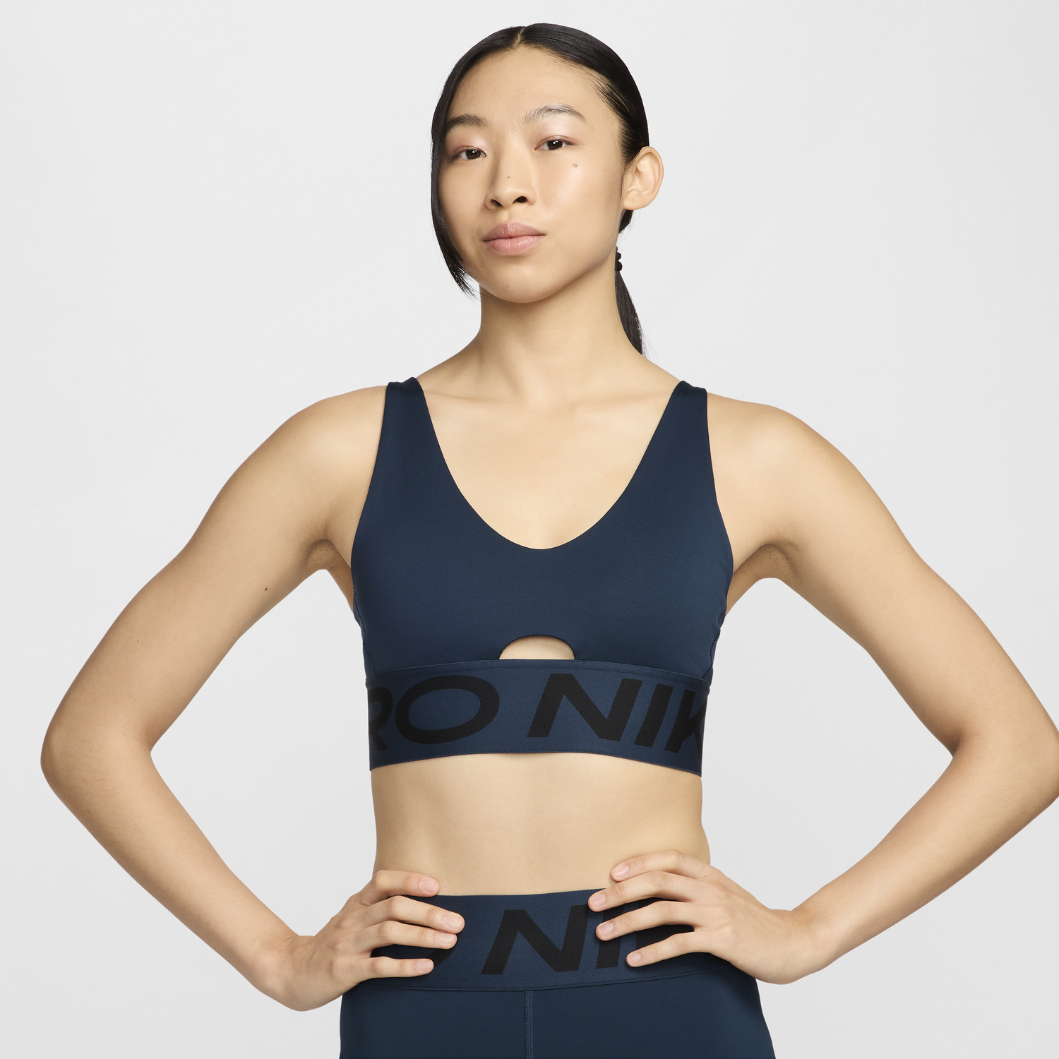 Podprsenka Nike Pro Indy Plunge Navy | HF7324-478, 0