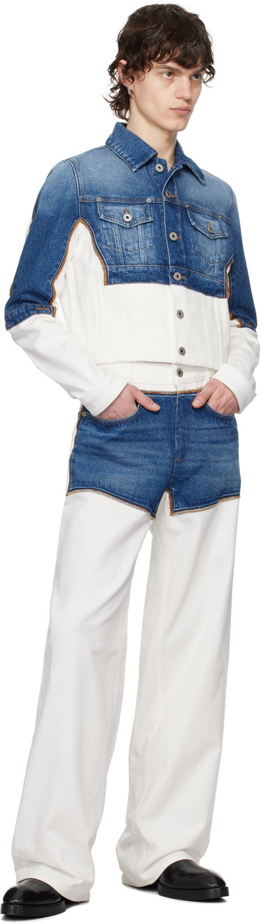 Džínsy Jean Paul Gaultier Jean Paul Gaultier 'The Petit Grand' Two-Tone Wide-Leg Jeans Modrá | 25/33-F-JE166-D018-0357, 3