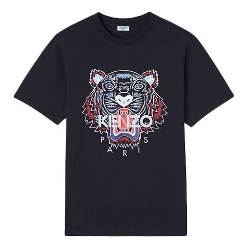 Tričko KENZO Tiger Logo Printed T-Shirt Navy | FA55TS0504YA-99, 0