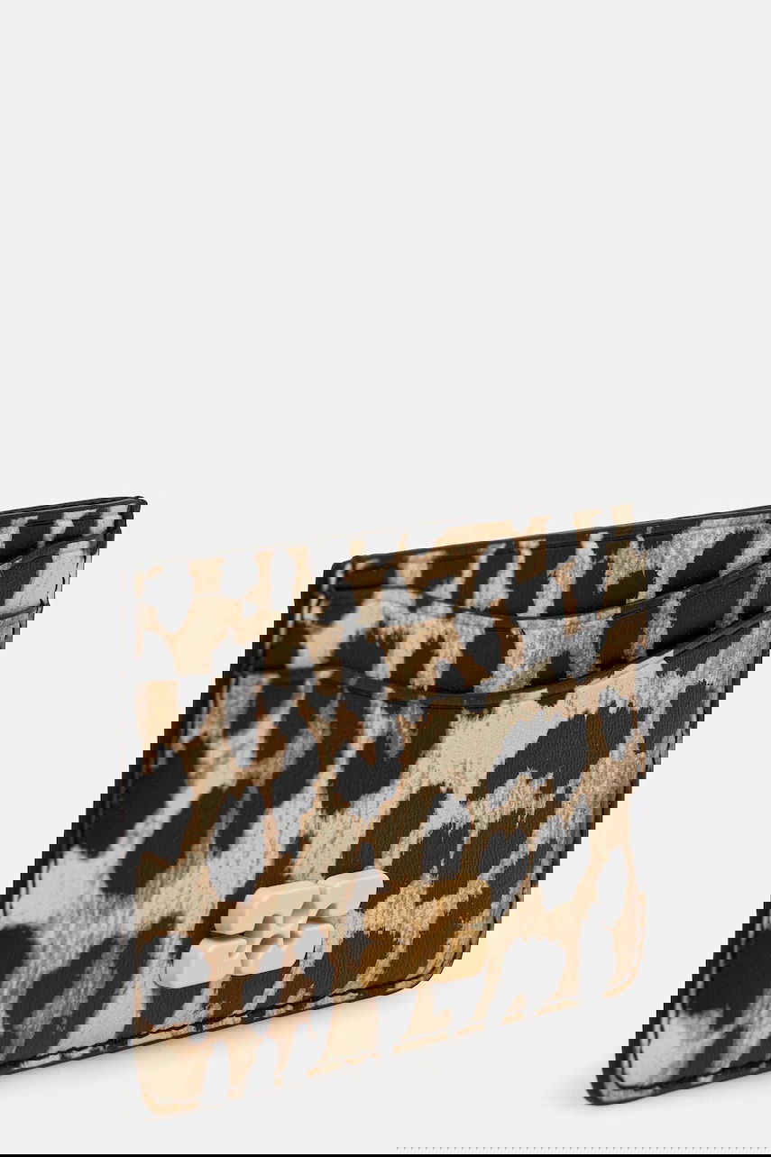 GANNI Bou Leopard Print Card Holder