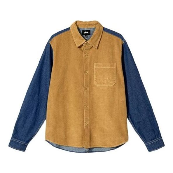 Košeľa Stüssy Corduroy And Denim Mix Shirt Modrá | 1110126, 0