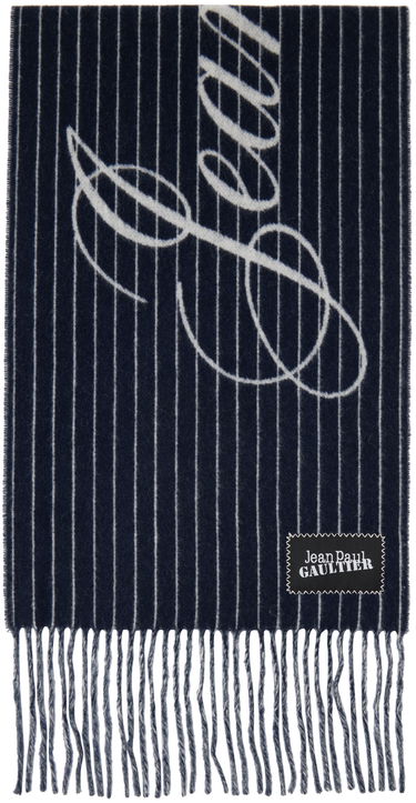 Šál Jean Paul Gaultier Jean Paul Gaultier 'The Striped' Wool Scarf Navy | 24/30-U-EC038P-C551-5901, 0