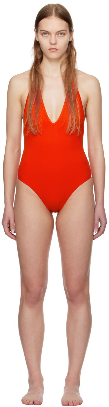 Plavky Bottega Veneta Halter Neck Swimsuit Červená | 779267 V3PP0, 0