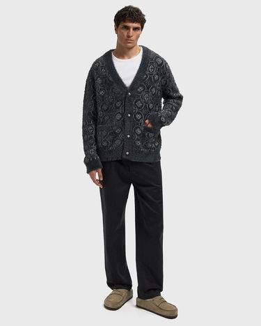 Sveter Casablanca Fluffy Monogram Jacquard Cardigan Čierna | M-AW25-KW-1094-01, 2