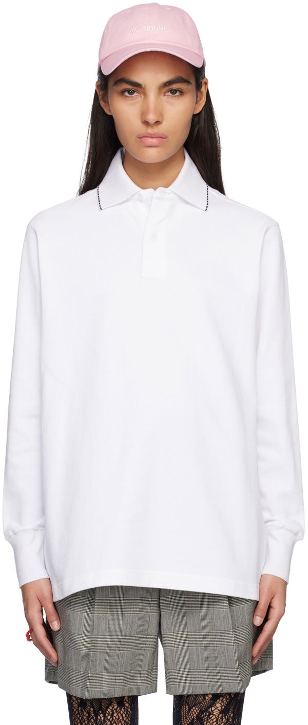 Polo tričko We11done We11done Scalloped Polo Biela | WD-TT1-23-819-U-WH, 0