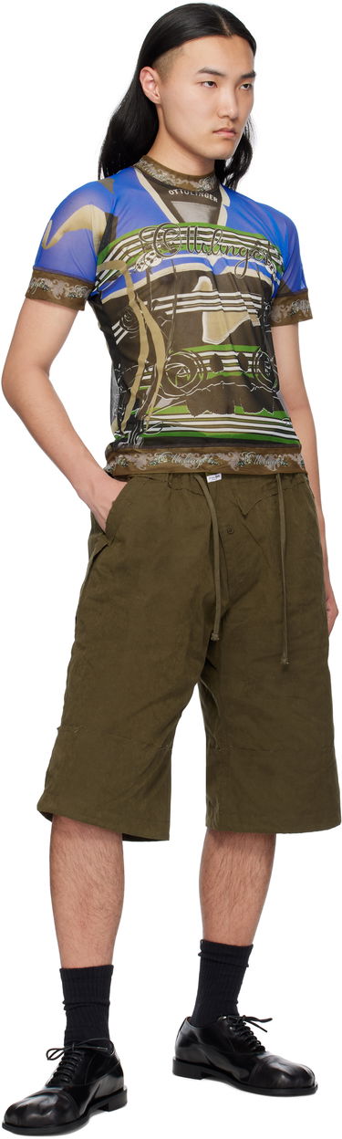 Šortky Ottolinger Ottolinger Baggy Cargo Shorts Zelené | 106-200406-01, 3