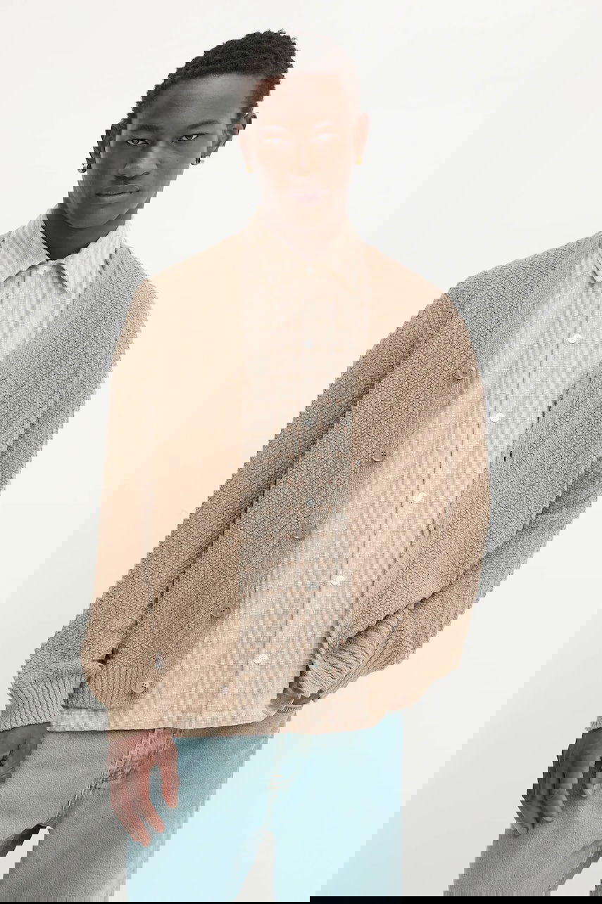 Sveter Samsoe Samsoe SAMICAH Textured Knit Cardigan Béžová | M25200023, 0