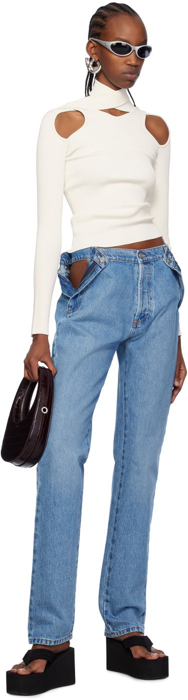 Džínsy Coperni Open Hip Denim Jeans Modrá | COPP67202, 4