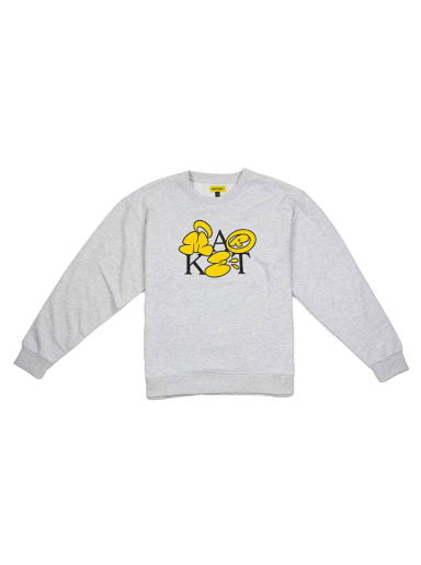 Mikina MARKET Bubble Letter Crewneck Sweatshirt Šedá | 396000847