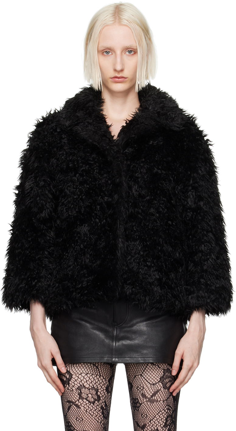 Kabáty Marc Jacobs Marc Jacobs 'The Shaggy Lady' Faux-Fur Jacket Čierna | 2F4RJC014W11, 0