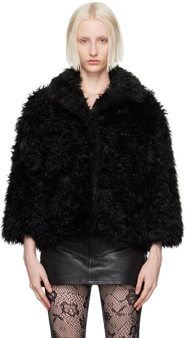Kabáty Marc Jacobs Marc Jacobs 'The Shaggy Lady' Faux-Fur Jacket Čierna | 2F4RJC014W11, 0