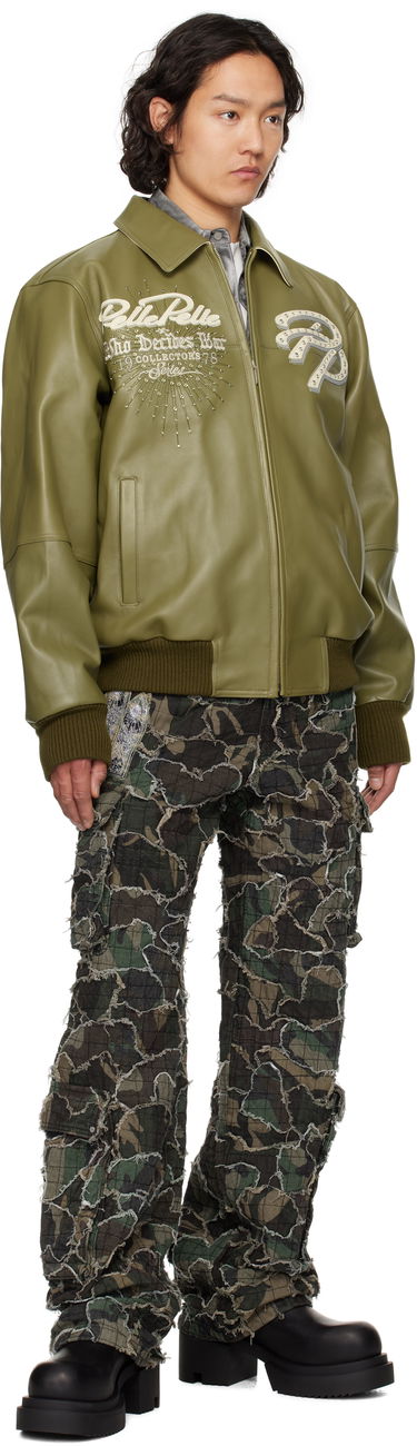 Bomber bunda Who Decides War Who Decides War Greatest Of All Time Pelle Pelle Edition Leather Jacket Zelené | 1131460011SS25, 3