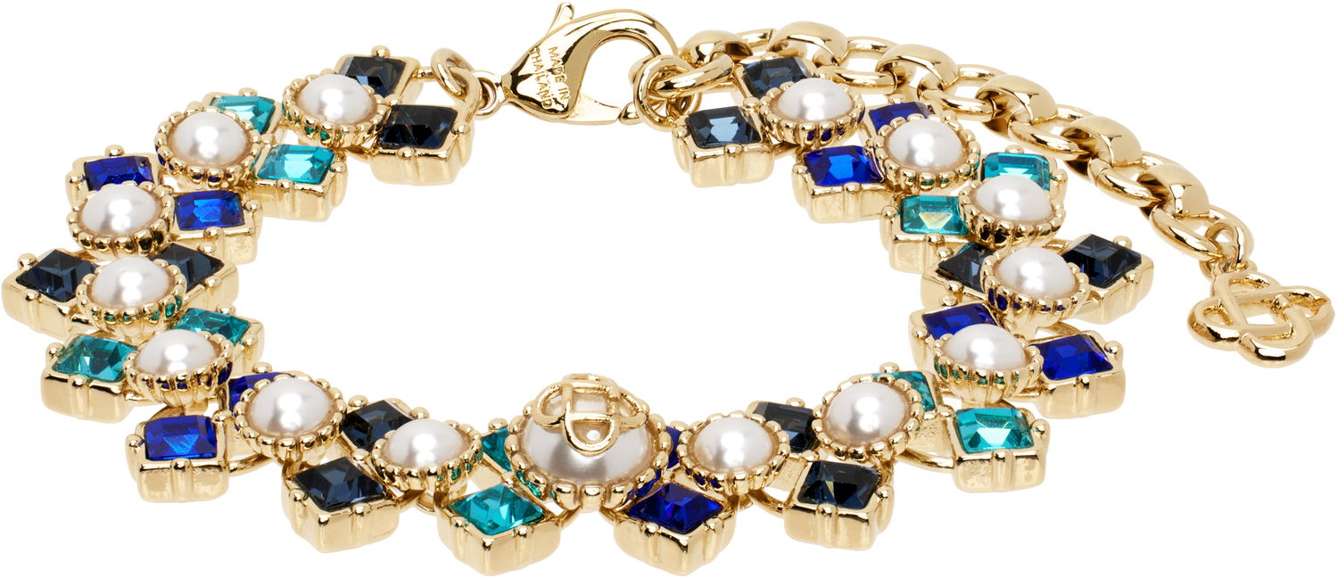 Náramok Casablanca Crystal & Faux-Pearl Bracelet Metalická | APS25-JW-231-03, 0