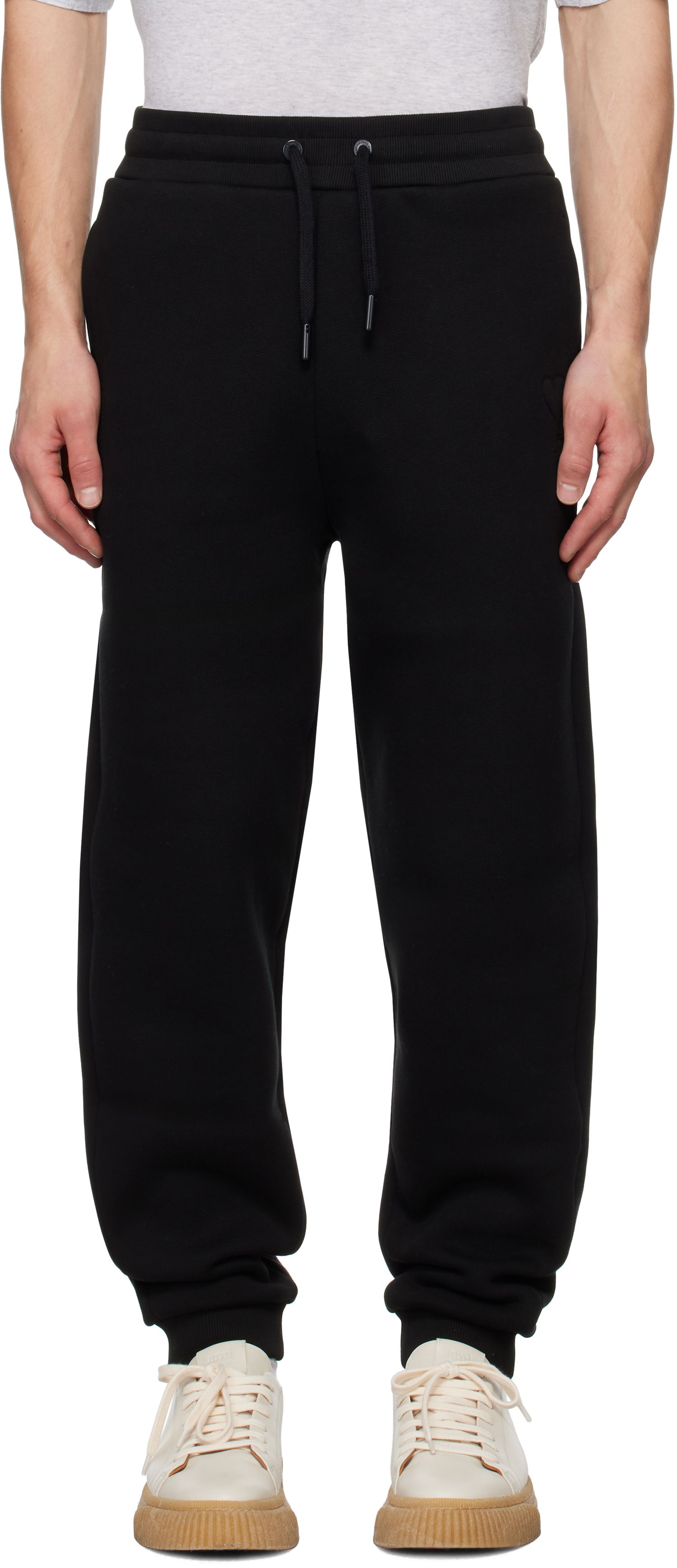 Tepláky AMI Heart Logo Sweatpants Čierna | UTR237.749, 0