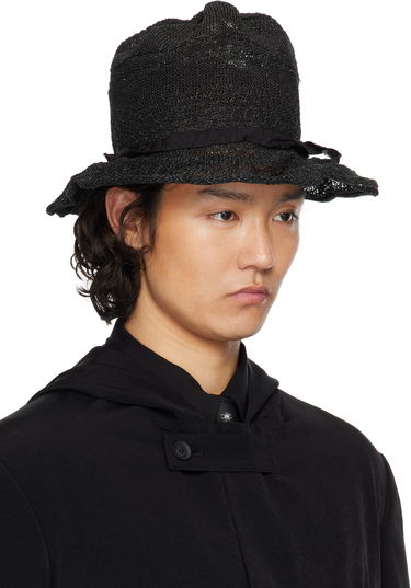 Klobúk Yohji Yamamoto Yohji Yamamoto Paper PE Mountain Hat Čierna | HP-H03-960, 1