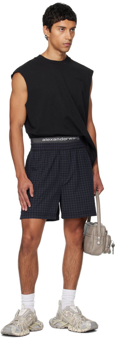 Šortky Alexander Wang Alexander Wang Graphic Shorts Navy | 6WC3254099, 3