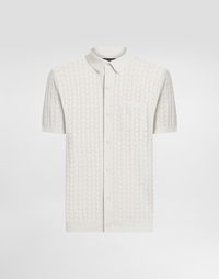 Dolce & Gabbana Short-Sleeved Openwork Polo Shirt