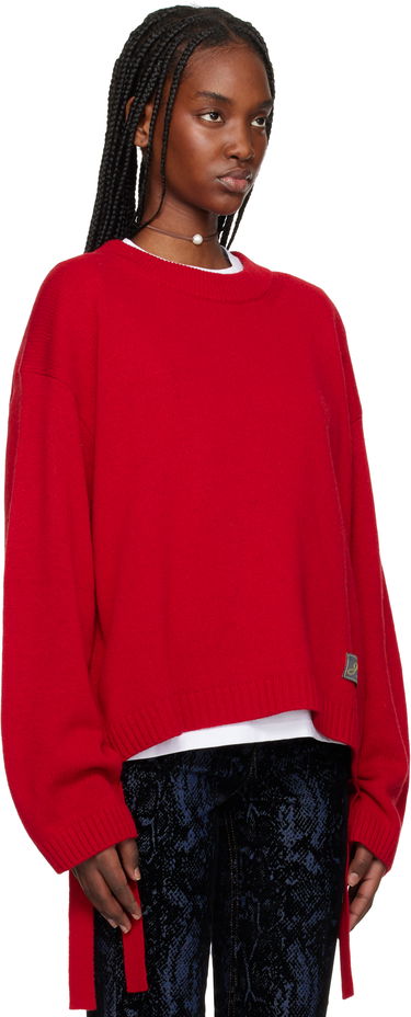 Sveter GANNI GANNI Future Wool Mix Oversized Sweater Červená | K2477, 1