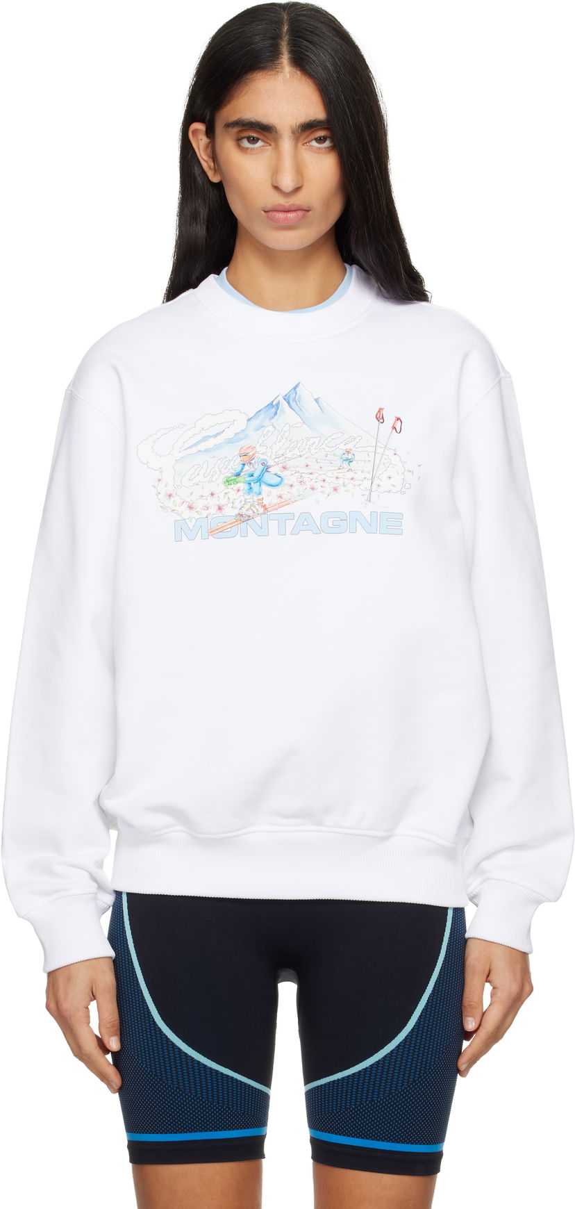 Mikina Casablanca Ski Sweatshirt Biela | W-AW25-JTP-364-01-EX-SKI