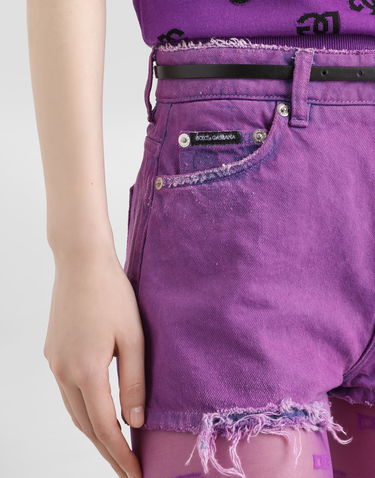 Šortky Dolce & Gabbana Dolce & Gabbana Distressed Denim Shorts 36 Fialová | FTDATDG8NY7S9001, 3