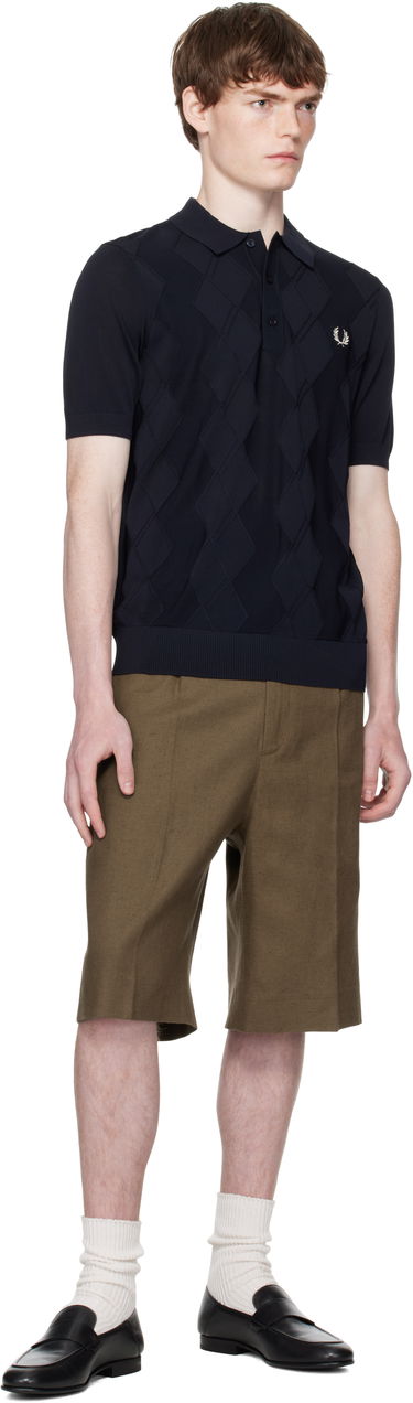 Polo tričko Fred Perry Fred Perry Cable Knit Polo Navy | K9748, 3