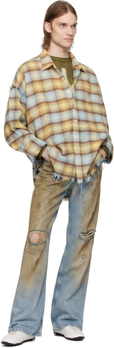 Košeľa R13 R13 Shredded Seam Drop Neck Plaid Shirt Rôznofarebný | R13MR075-R503B, 3