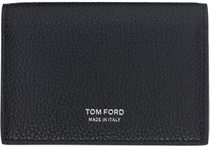 Peňaženka Tom Ford Black Soft Grain Leather T Line Business Card Holder Čierna | Y0277-LCL158S, 0