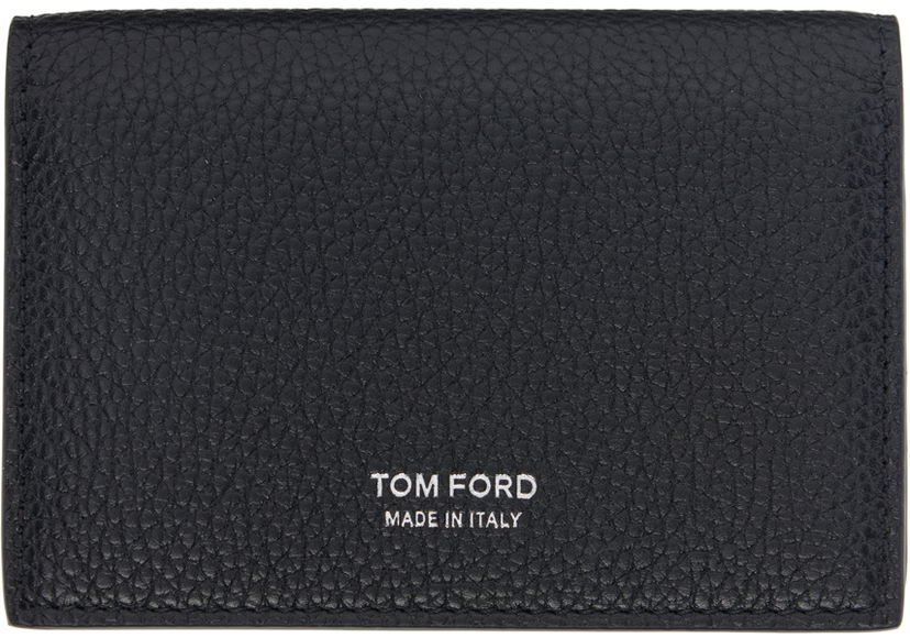 Peňaženka Tom Ford Black Soft Grain Leather T Line Business Card Holder Čierna | Y0277-LCL158S