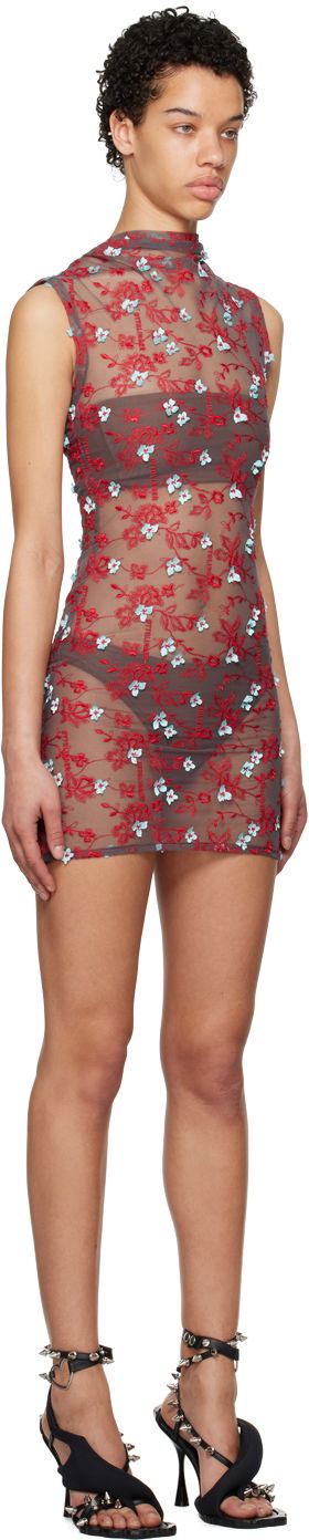 Šaty Ottolinger Ottolinger Embroidered Mesh Mini Dress Šedá | 1901302, 1