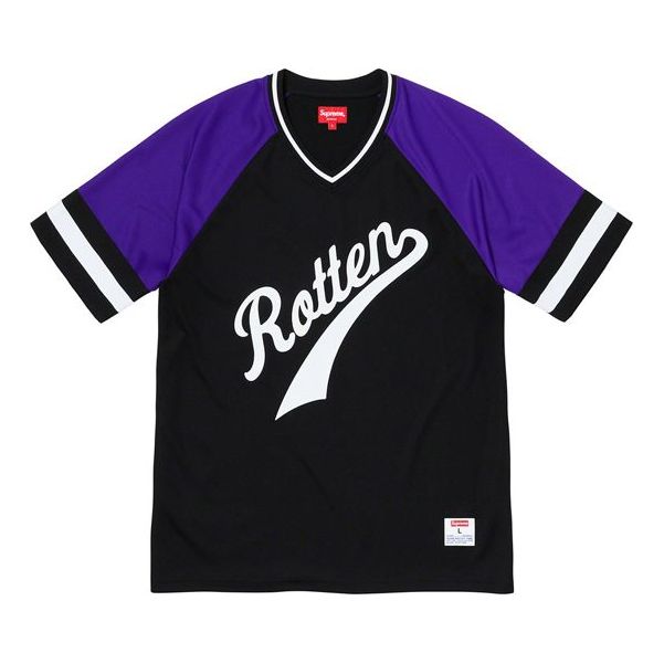 Dres Supreme Baseball Top with Printed Logo Čierna | SUP-FW19-279