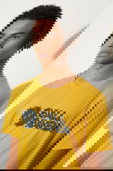 Tričko FJÄLLRÄVEN T-shirt with Logo Print Žltá | F87310, 4