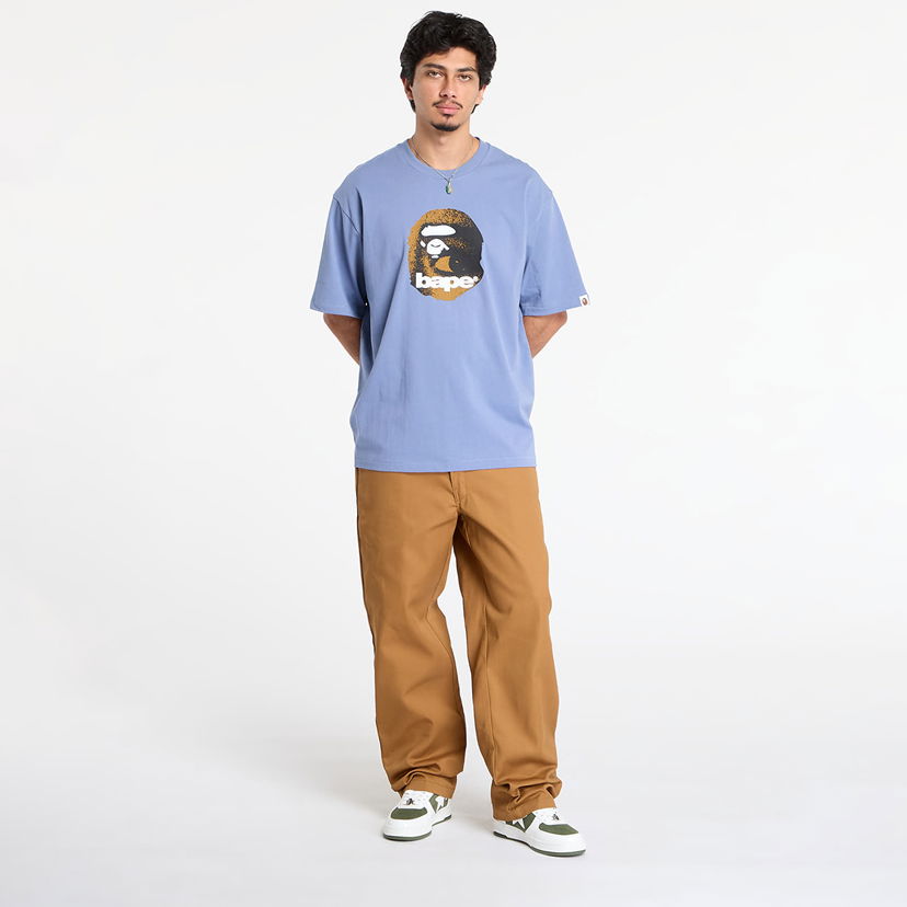 Tričko BAPE Ape Head Relaxed Fit Tee Modrá | 001TEL801307MNVY