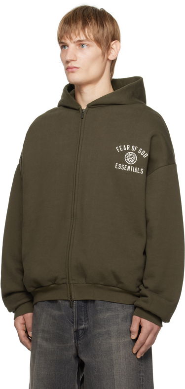 Mikina Fear of God Fear of God ESSENTIALS Heavy Fleece Full Zip Hoodie Zelené | 192HO246245F, 3