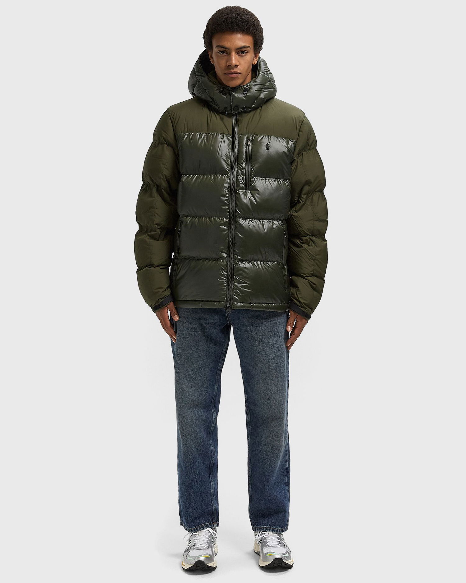 Prešívaná bunda Polo by Ralph Lauren Two-Tone Hooded Puffer Bomber Zelené | 710967786003, 1
