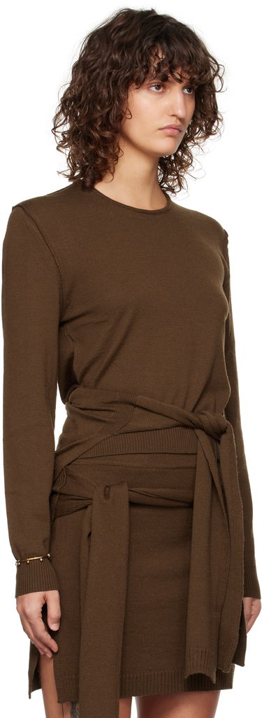 Šaty LEMAIRE Lemaire Crew Neck Knit Dress Hnedá | TO1250 LK087, 1