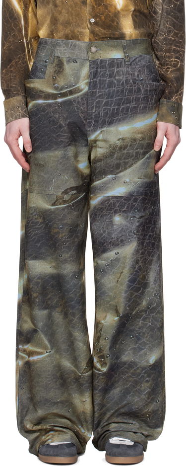 Džínsy Serapis Serapis Golden Hour Printed Jeans Hnedá | SS25_DE_1W, 0