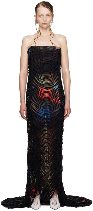 Šaty Jean Paul Gaultier Shayne Oliver Edition 'The Long Slashed City' Maxi Dress Čierna | 24/27-F-RO148-T551-60405030, 0