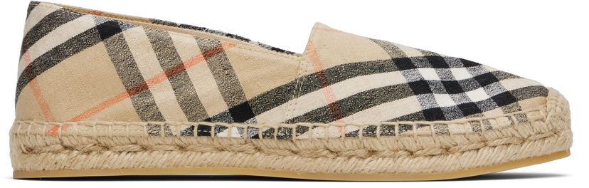 Oblečenie Burberry Burberry Check Mews Espadrilles Béžová | 8109235
